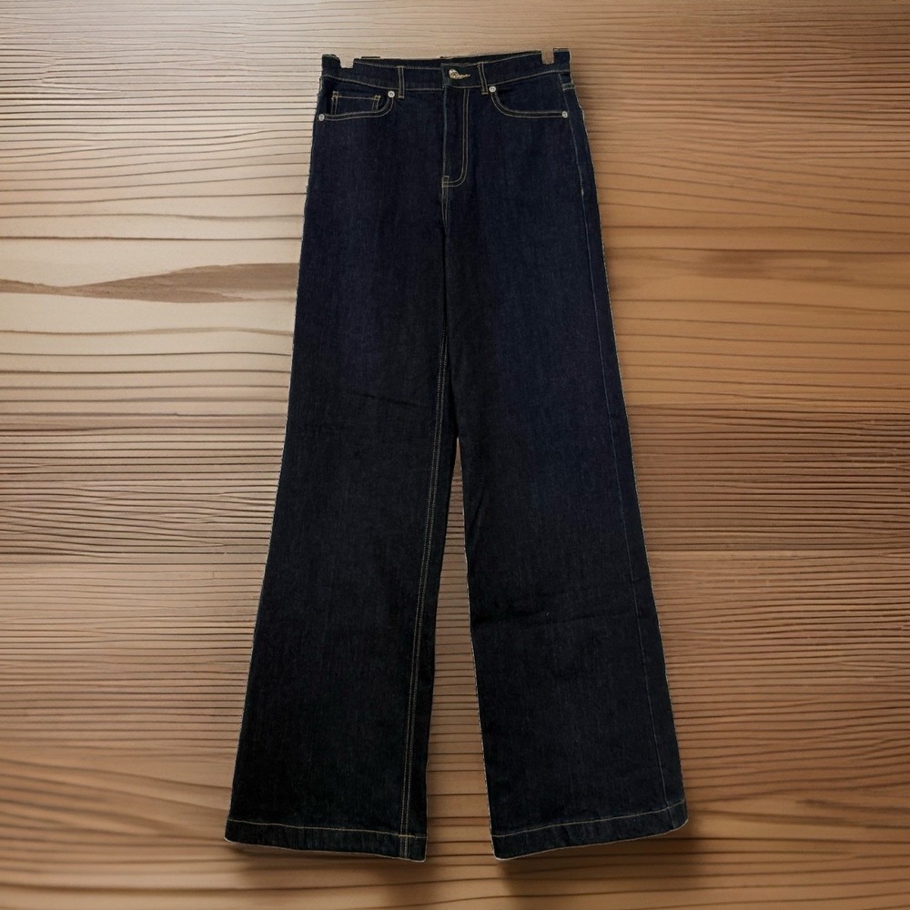 J. McLaughlin Dark Wash Wide Leg High Rise Jeans Stretchy Women's 4
